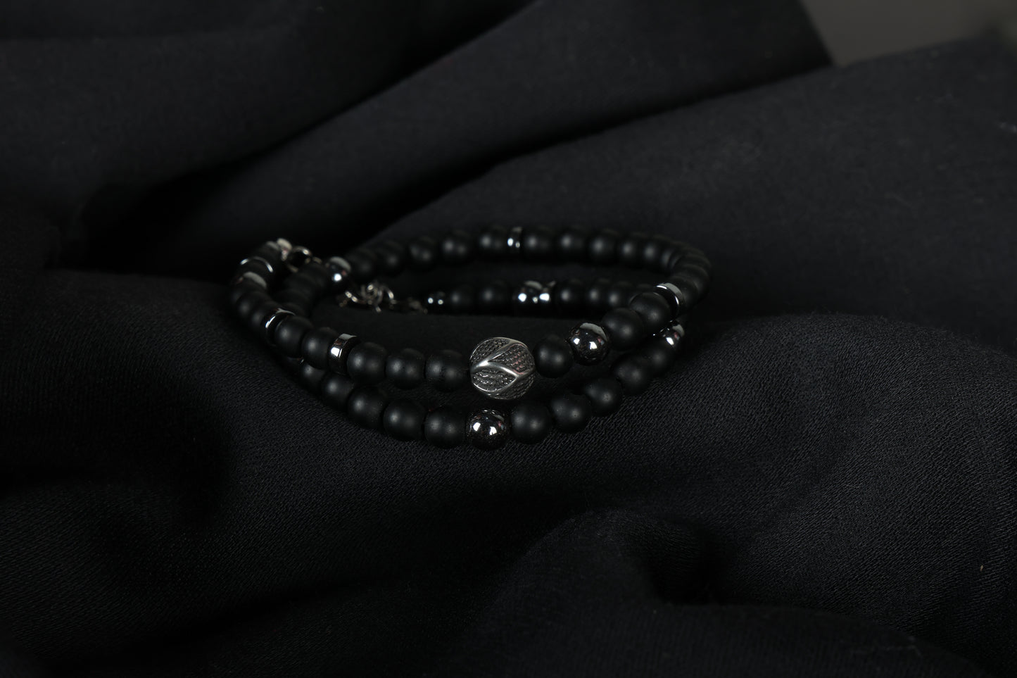 Masculine double bracelet