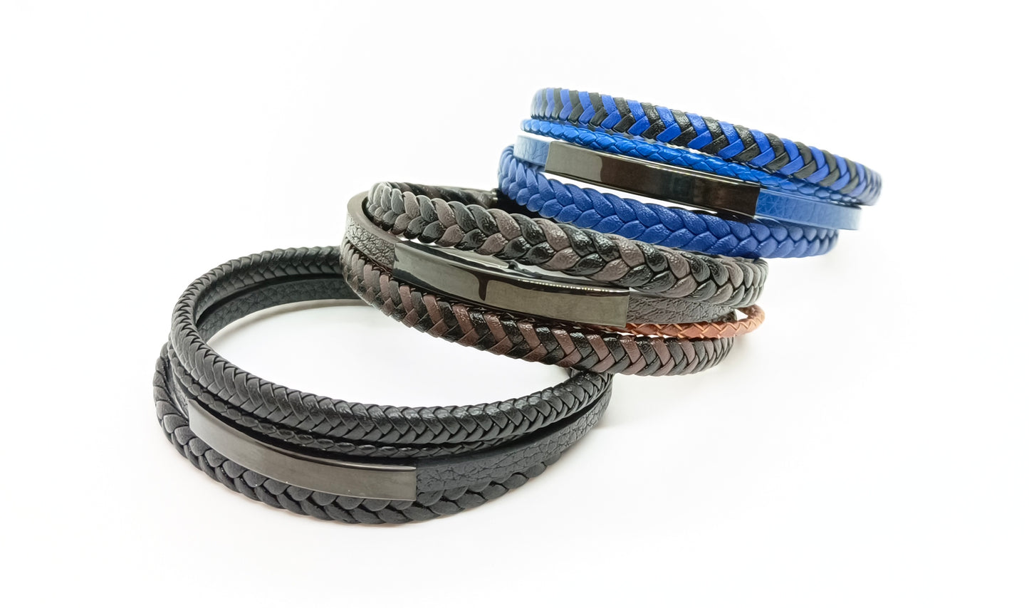 Multi-layer men bracelet