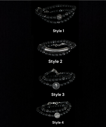 Masculine double bracelet