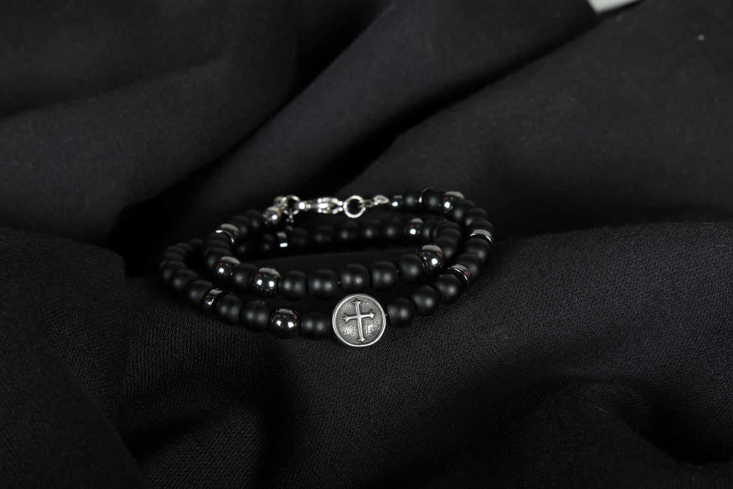 Masculine double bracelet