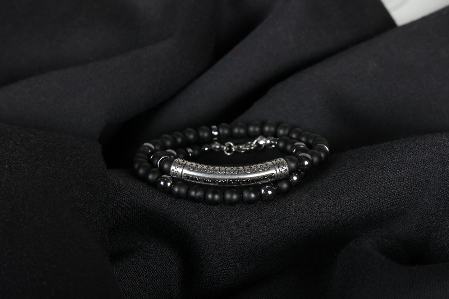 Masculine double bracelet