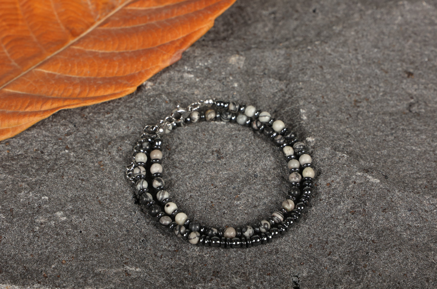 Unisex stone bracelet