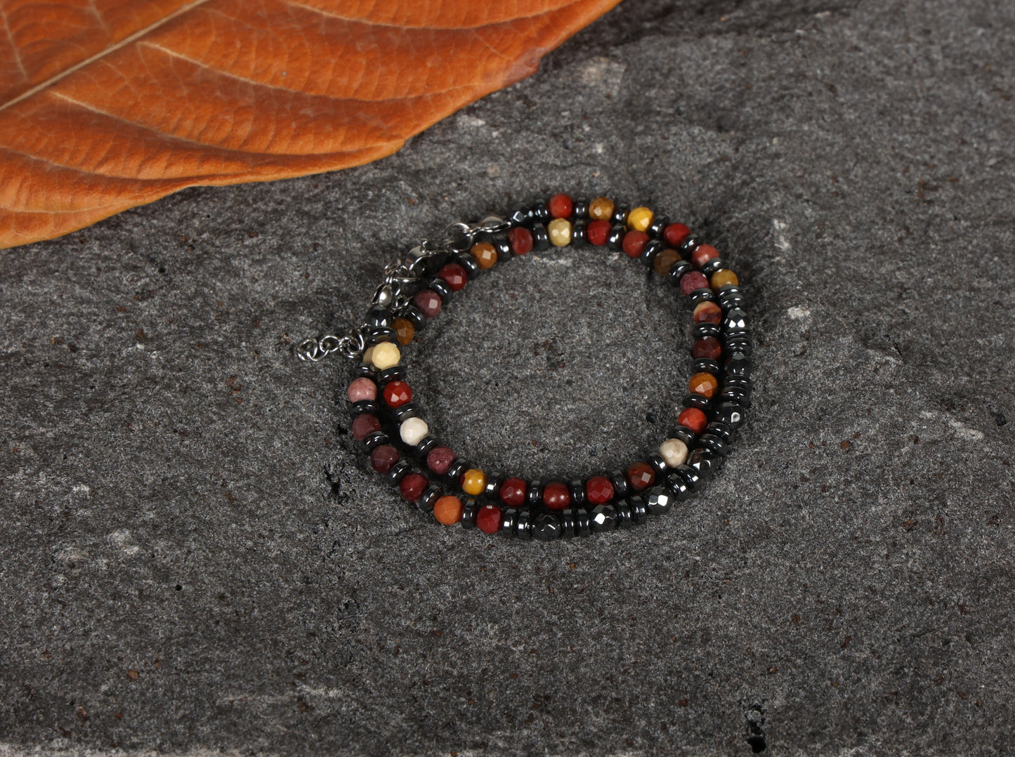 Unisex stone bracelet